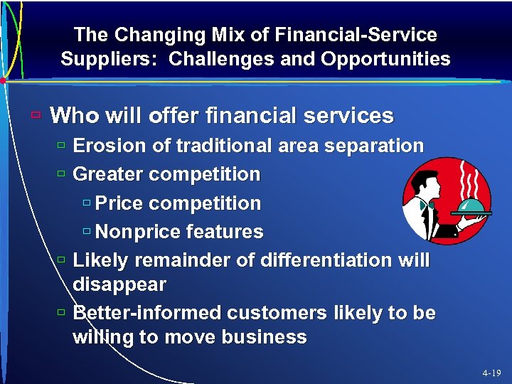 The Changing Mix of Financial-Service Suppliers: Challenges and Opportunities ù Who will offer financial