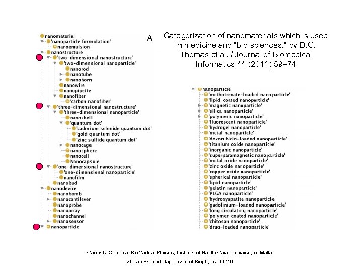 Categorization of nanomaterials which is used in medicine and "bio-sciences, " by D. G.