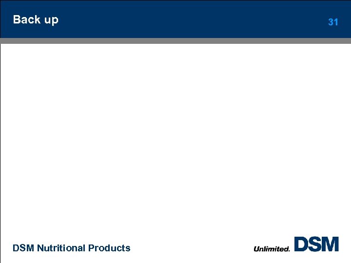 Back up DSM Nutritional Products 31 