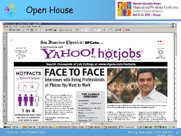 Open House Clorox Confidential Making everyday life better, 17 