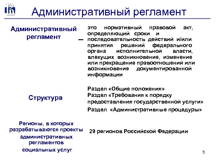 Административный регламент это нормативный правовой акт, Административный определяющий сроки и регламент – последовательность действий