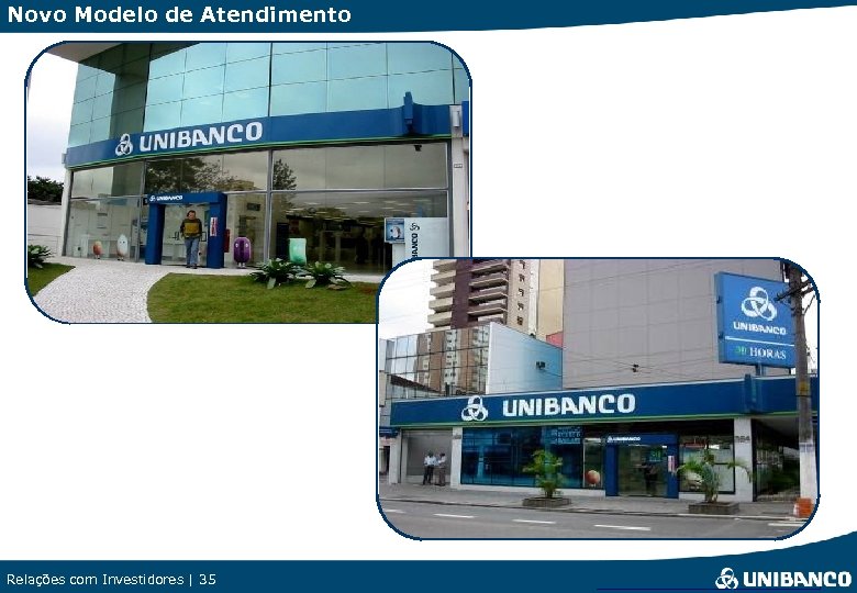 Novo Modelo de Atendimento Relações com Investidores 35 35 Relações com Investidores | |