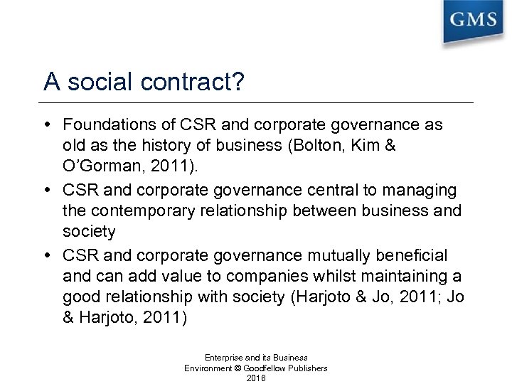 A social contract? Foundations of CSR and corporate governance as old as the history
