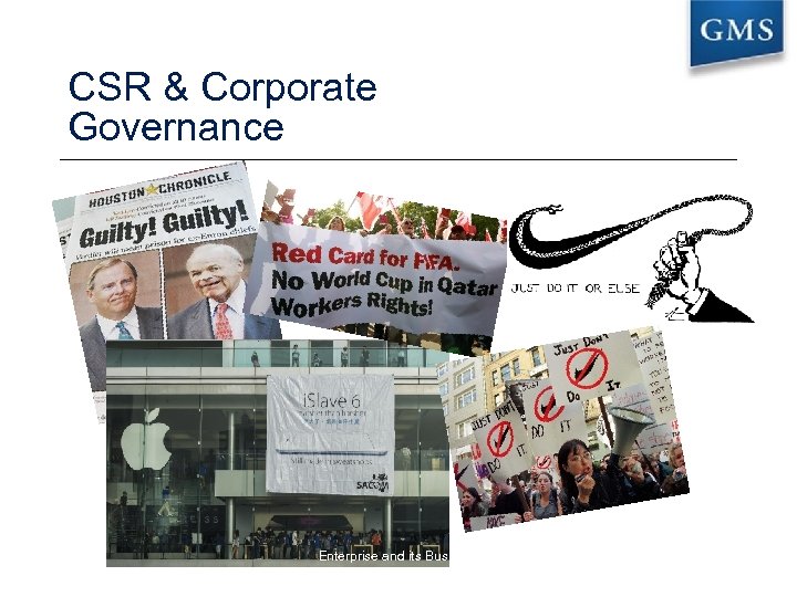 CSR & Corporate Governance Enterprise and its Business Environment © Goodfellow Publishers 2016 4