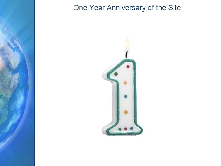 One Year Anniversary of the Site 