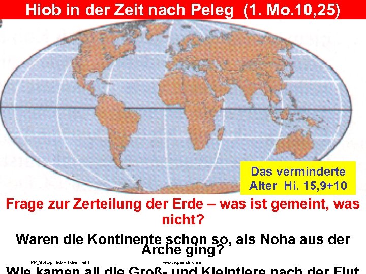 Hiob in der Zeit nach Peleg (1. Mo. 10, 25) Das verminderte Alter Hi.