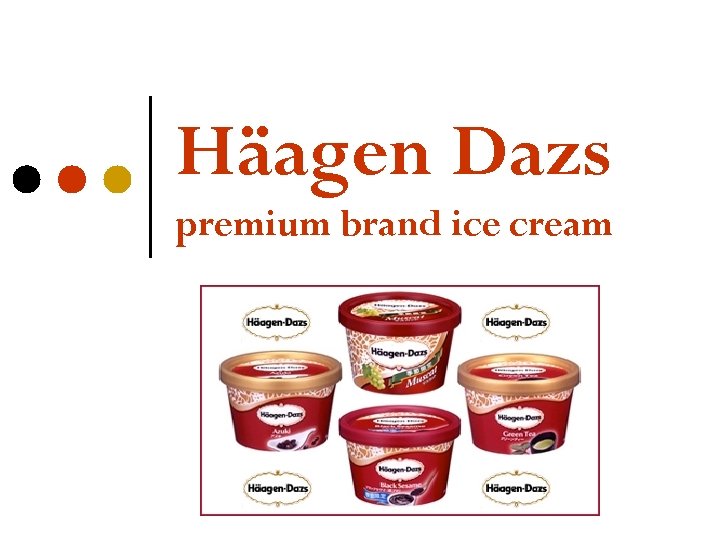 Häagen Dazs premium brand ice cream 