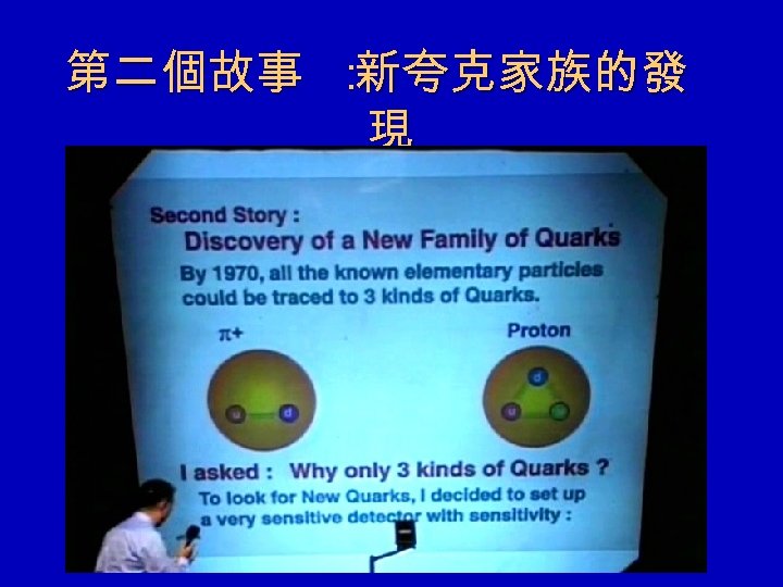 第二個故事 ： 新夸克家族的發 現 