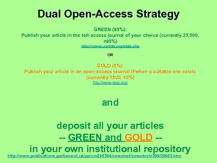 Dual Open-Access Strategy GREEN (95%): Publish your article in the toll-access journal of your