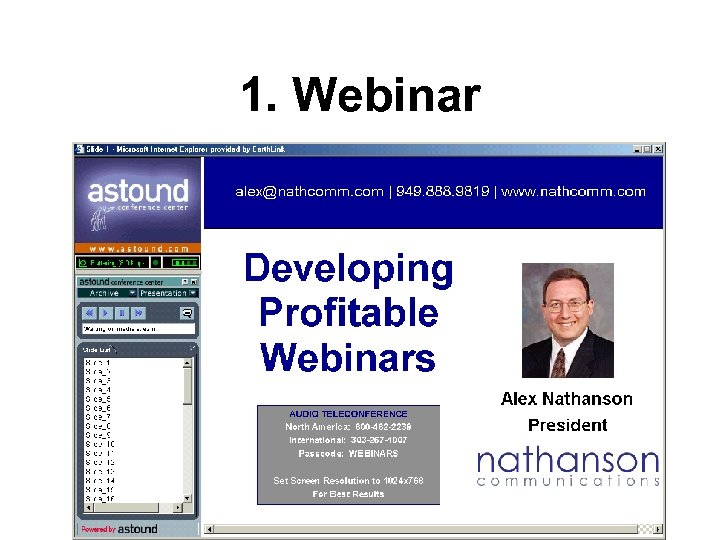 1. Webinar 