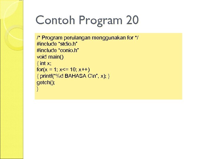 Program 20