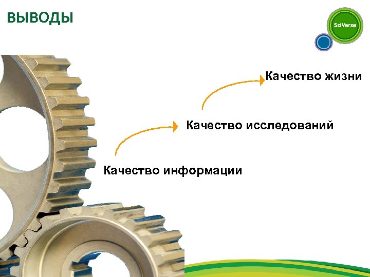 ВЫВОДЫ Качество жизни Качество исследований Качество информации 73 