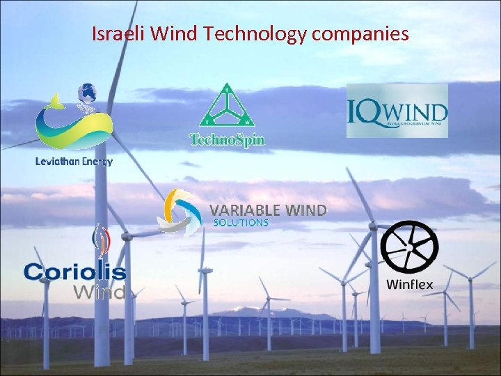 Israeli Wind Technology companies 