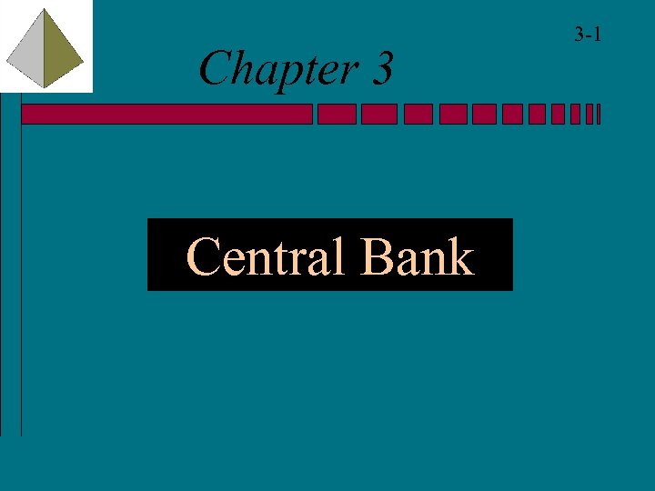 Chapter 3 Central Bank 3 -1 