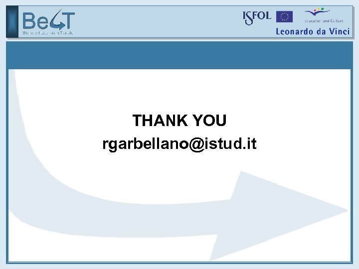 THANK YOU rgarbellano@istud. it 