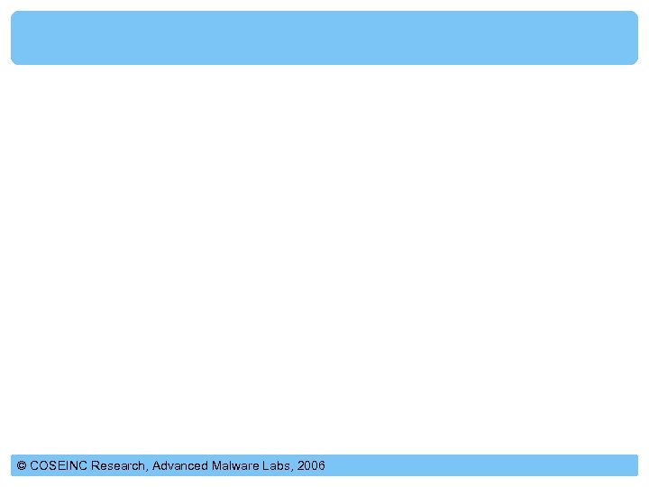 © COSEINC Research, Advanced Malware Labs, 2006 