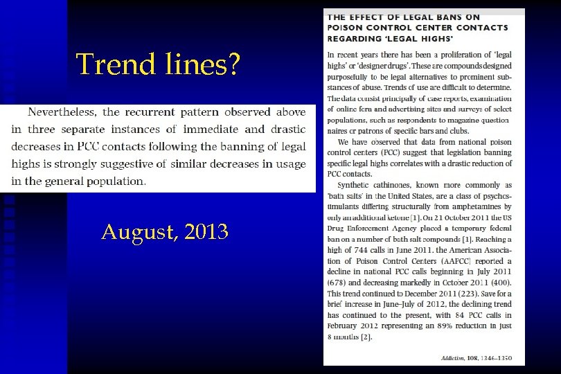 Trend lines? August, 2013 