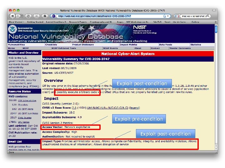Exploit post-condition Exploit pre-condition Exploit post-condition 