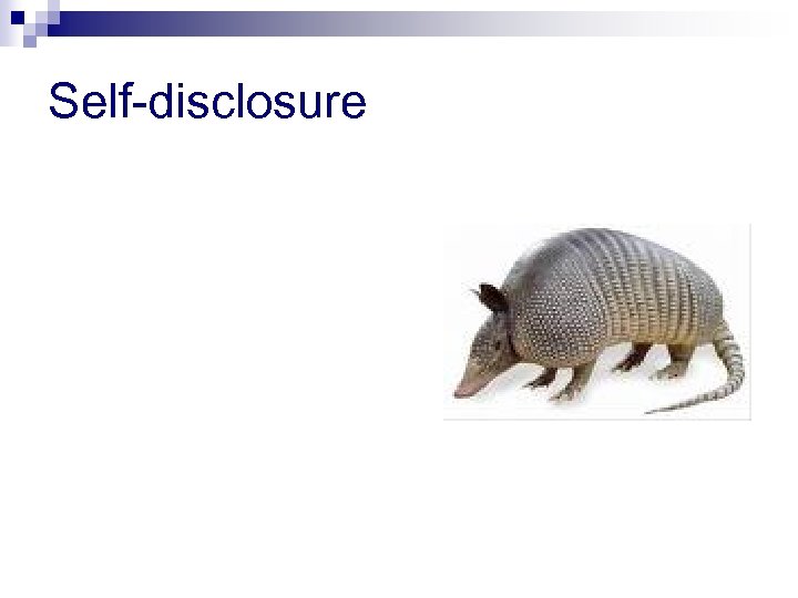 Self-disclosure 