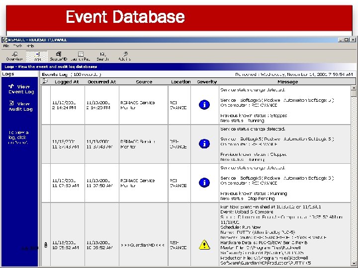 Event Database July 2003 