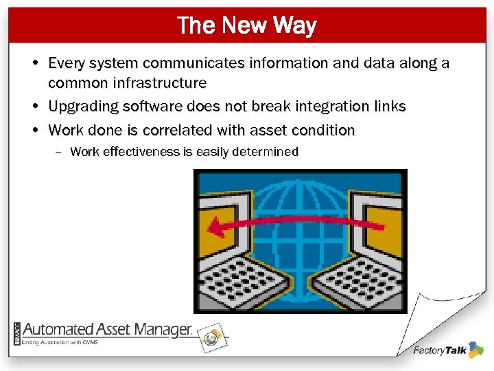 The New Way • Every system communicates information and data along a common infrastructure