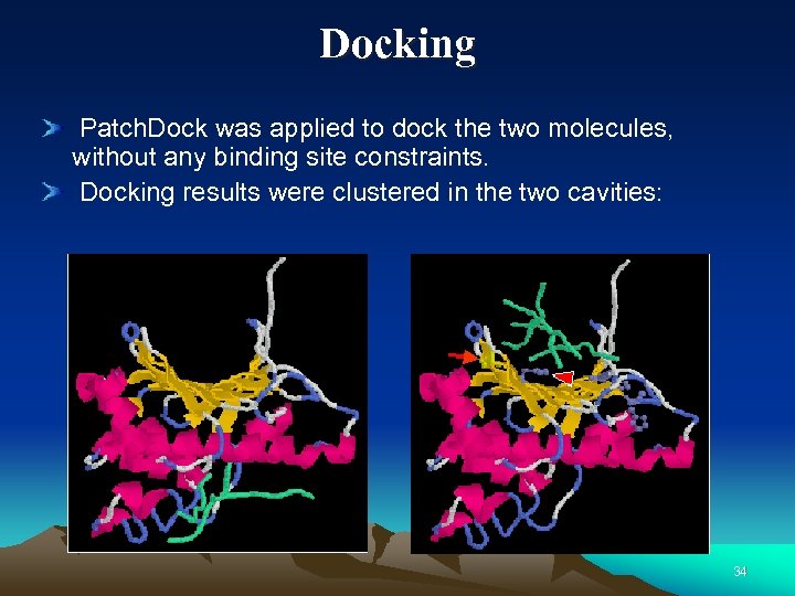 Docking Patch. Dock was applied to dock the two molecules, without any binding site