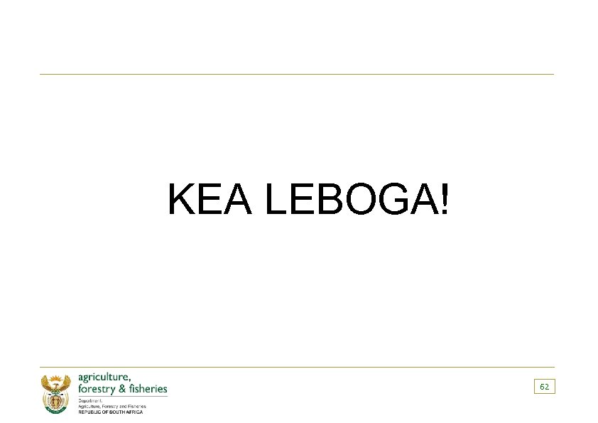 KEA LEBOGA! 62 