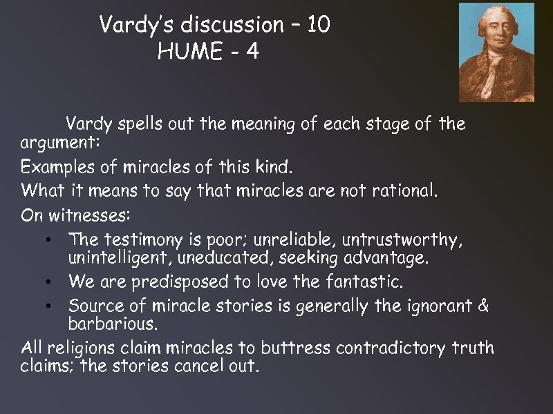 Vardy’s discussion – 10 HUME - 4 Vardy spells out the meaning of each