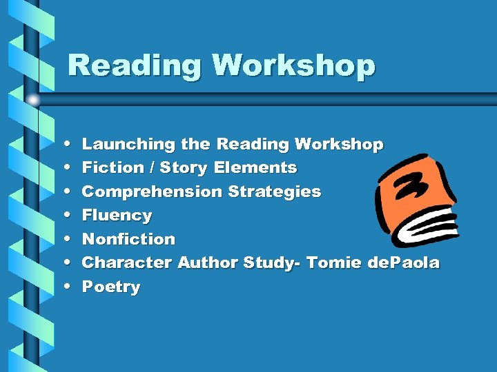 Reading Workshop • • Launching the Reading Workshop Fiction / Story Elements Comprehension Strategies