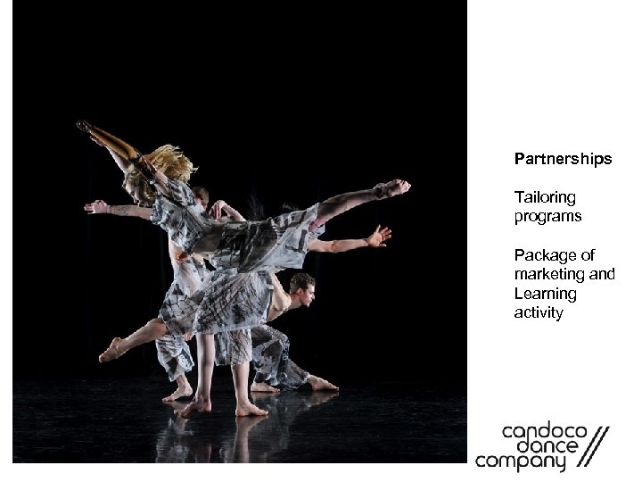 Partnerships Tailoring programs Package of marketing and Learning activity 