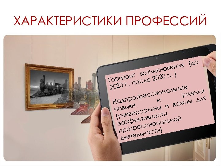 ХАРАКТЕРИСТИКИ ПРОФЕССИЙ до ния ( е икнов ) зн нт во 2020 г. ,