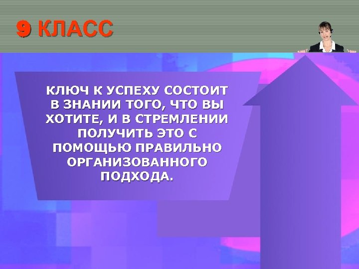 9 КЛАСС КЛЮЧ К УСПЕХУ СОСТОИТ В ЗНАНИИ ТОГО, ЧТО ВЫ ХОТИТЕ, И В