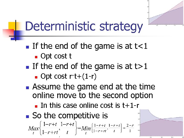 Deterministic strategy n If the end of the game is at t<1 n n