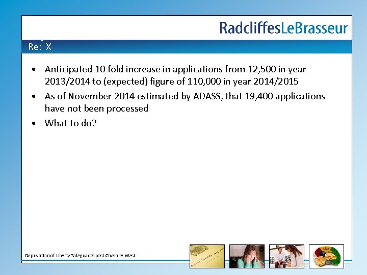Re: X • Anticipated 10 fold increase in applications from 12, 500 in year