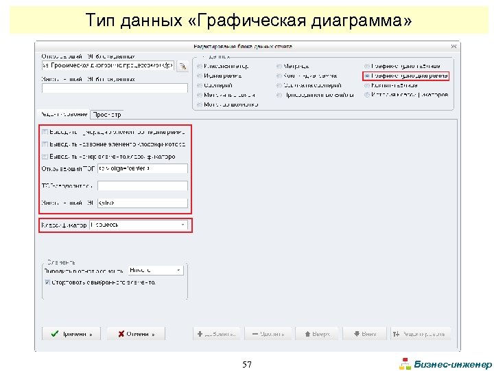 Тип данных «Графическая диаграмма» 57 Бизнес-инженер 