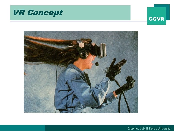 VR Concept CGVR Graphics Lab @ Korea University 