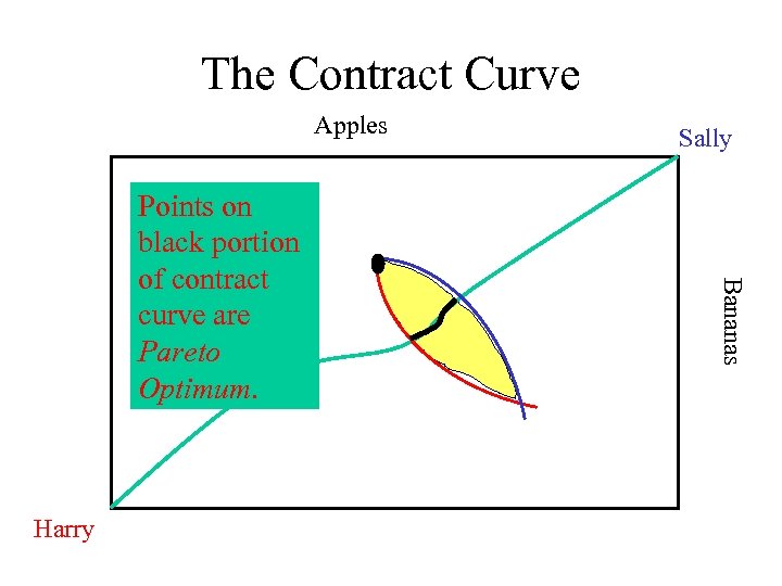 The Contract Curve Apples Harry Bananas Points on black portion of contract curve are