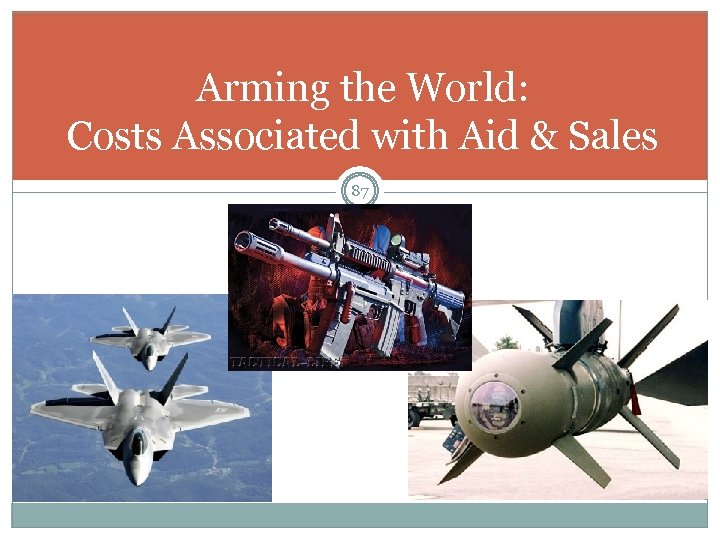 Arming the World: Costs Associated with Aid & Sales 87 