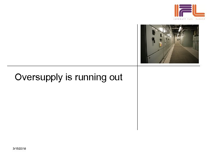 Oversupply is running out 3/15/2018 