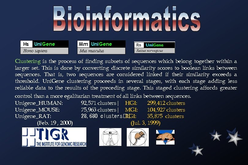 Clustering is the process of finding subsets of sequences which belong together within a