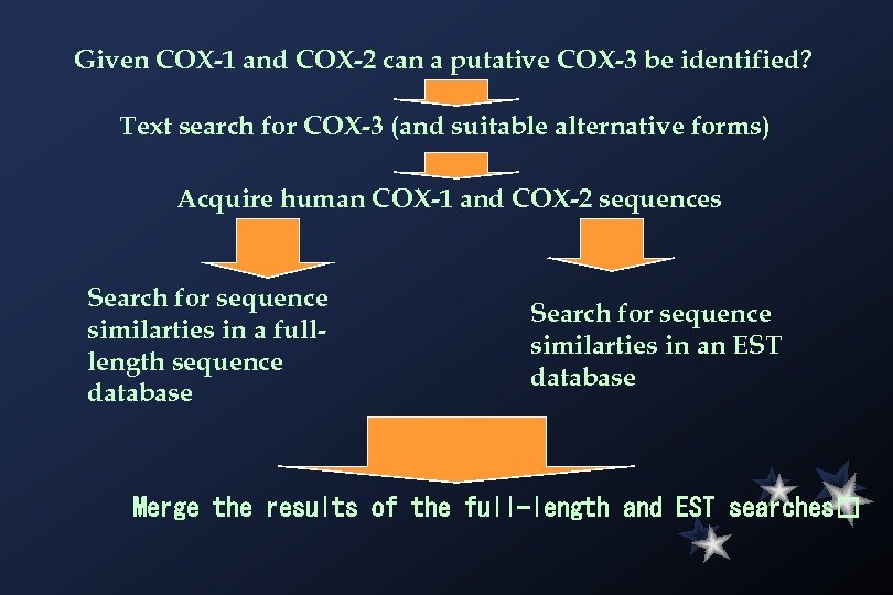 Given COX-1 and COX-2 can a putative COX-3 be identified? Text search for COX-3