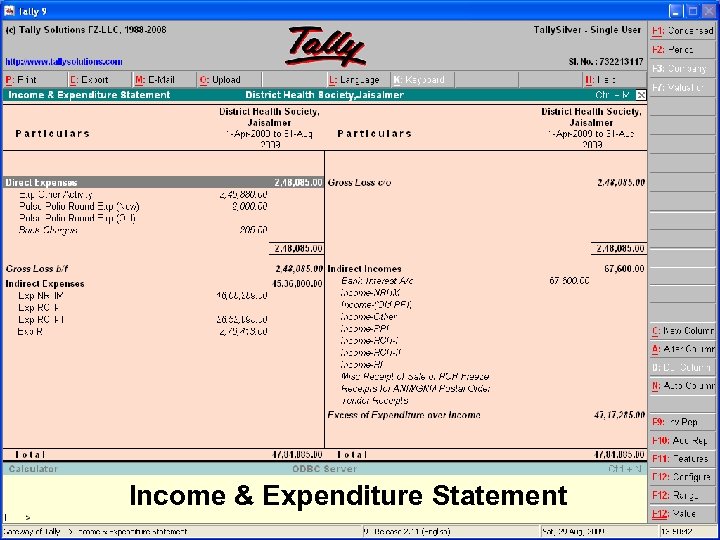 Income & Expenditure Statement 