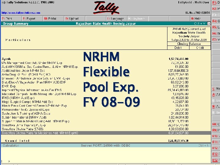 NRHM Flexible Pool Exp. FY 08 -09 