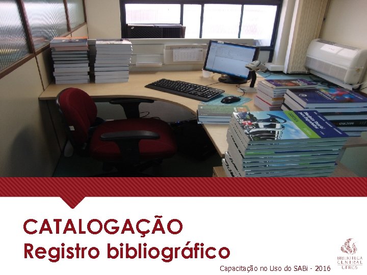 CATALOGAÇÃO Registro bibliográfico Capacitação no Uso do SABi - 2016 