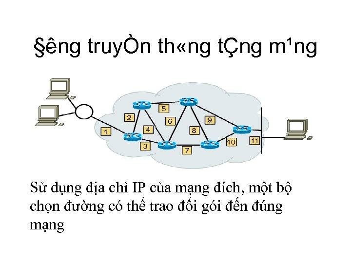 § ng truyÒn th «ng tÇng m¹ng ê Sử dụng địa chỉ IP của