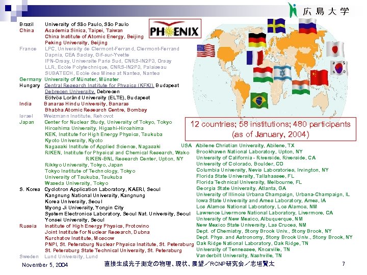 Brazil China University of São Paulo, São Paulo Academia Sinica, Taipei, Taiwan China Institute