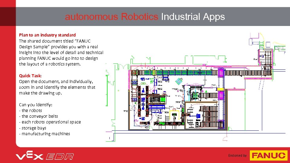 autonomous Robotics Industrial Apps Plan to an industry standard The shared document titled “FANUC