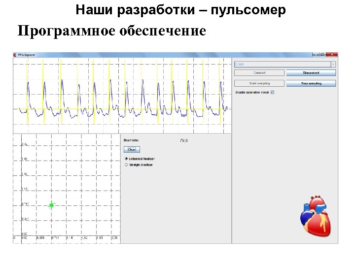 Наши разработки – пульсомер Программное обеспечение 