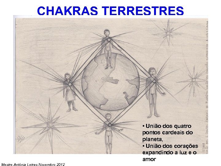 CHAKRAS TERRESTRES • União dos quatro pontos cardeais do planeta, • União dos corações