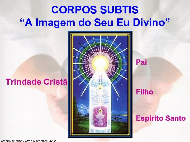 CORPOS SUBTIS “A Imagem do Seu Eu Divino” Pai Trindade Cristã Filho Espírito Santo